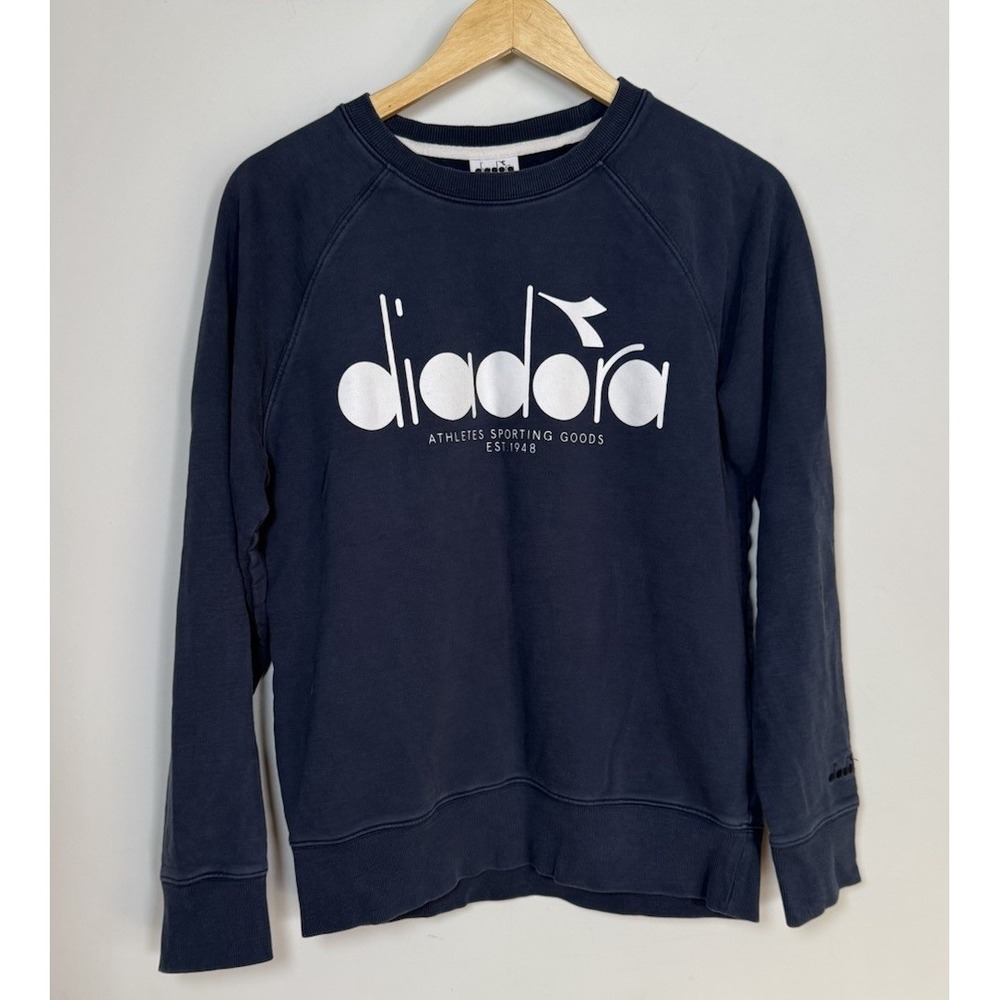 Diadora Sweatshirt Mens Navy Blue Philly Liberty Bell Crewneck Pullover L
